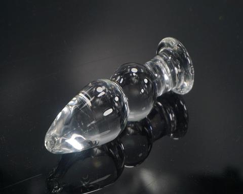Clear Intermediate Glass Butt Plug (B21)