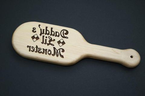 Daddy's Lil Monster Engraved BDSM Spanking Paddle