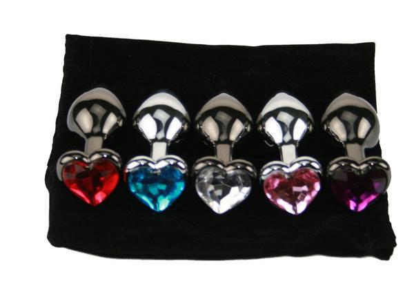 Heart Heavy Steel Jewel Butt Plug