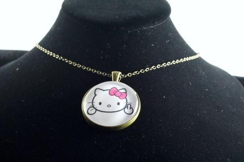 Custom Kitty Pendant Brass Finish