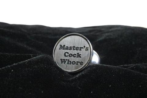 Master's Cock Whore Custom Steel Butt Plug