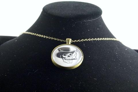 Custom Skull Pendant Brass Finish