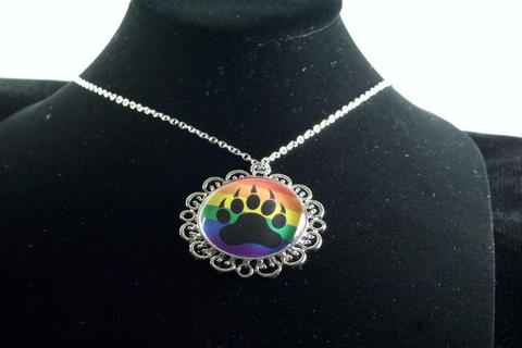 Custom Pride Flower Pendant Silver Finish