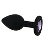 Small Black Silicone Jewel Butt Plug