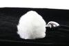 Soft and Sexy Real Fur WHITE Bunny Tail Butt Plug