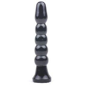 Black Beginner Anal Bead Plug