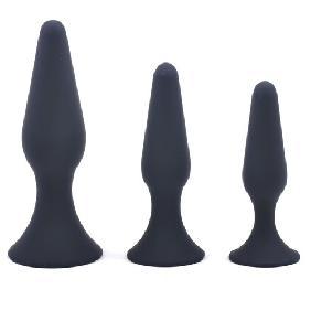Black Silicone Butt Plug Training Butt Plug