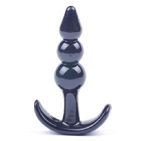 Black Beginner Bead Butt Plug