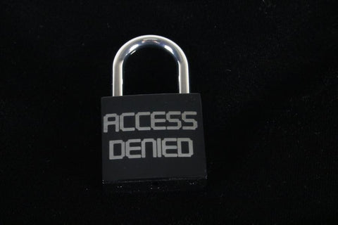 Access Denied Lock for Chastity Play and Bondage