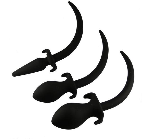 Silicone Puppy Tail Butt Plugs Medium XL and XXL Sizes!