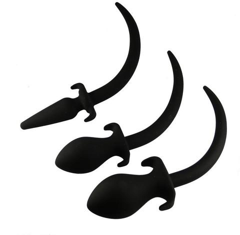 Silicone Puppy Tail Butt Plugs Medium XL and XXL Sizes!