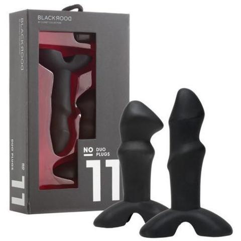Duo Plugs Black Vibrator Butt Plug Package