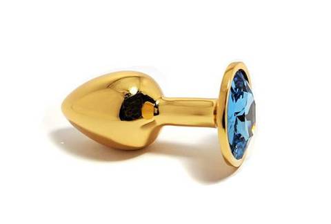 Small HEAVY Gold Tulip Jewel Butt Plug