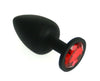 Large Black Silicone Jewel Butt Plug